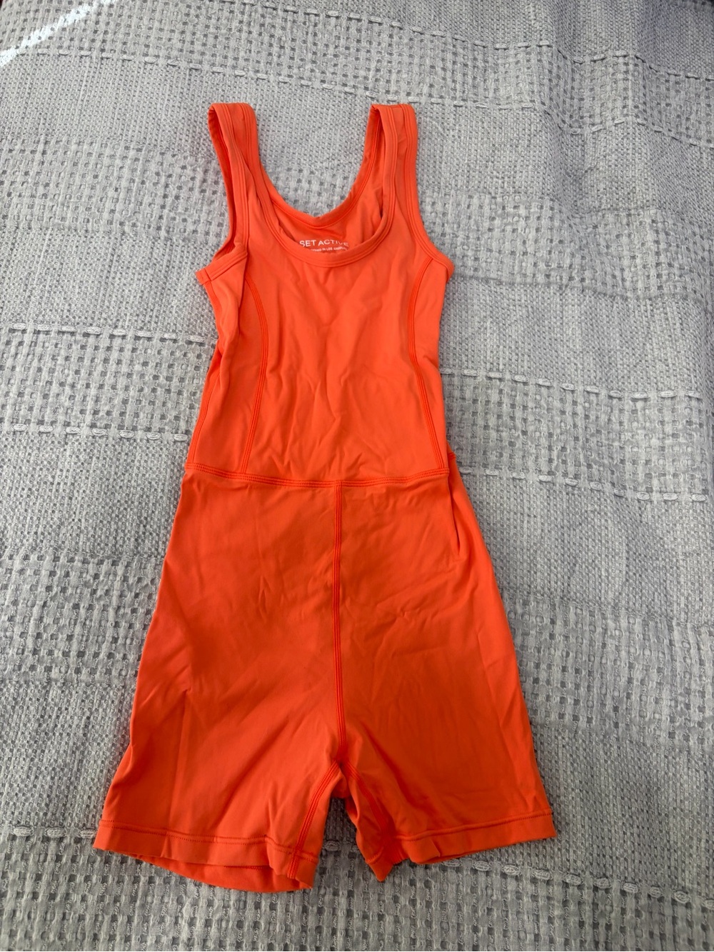 Women’s One-Piece Active Romper - Bright Orange